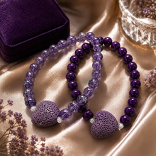 Load image into Gallery viewer, Lava Stone Heart Bracelet -22
