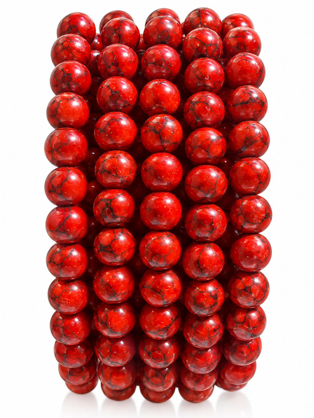 Red Mars Stones Howlite  10MM