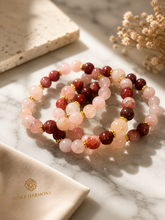 Load image into Gallery viewer, Blush Harmony Gemstone Bracelet Set
