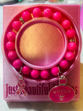 Load image into Gallery viewer, Breast Cancer Survivor Bracelet with Charm
