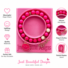 Load image into Gallery viewer, Breast Cancer Survivor Bracelet with Charm
