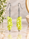 Flower Hanging Hook Earrings -25