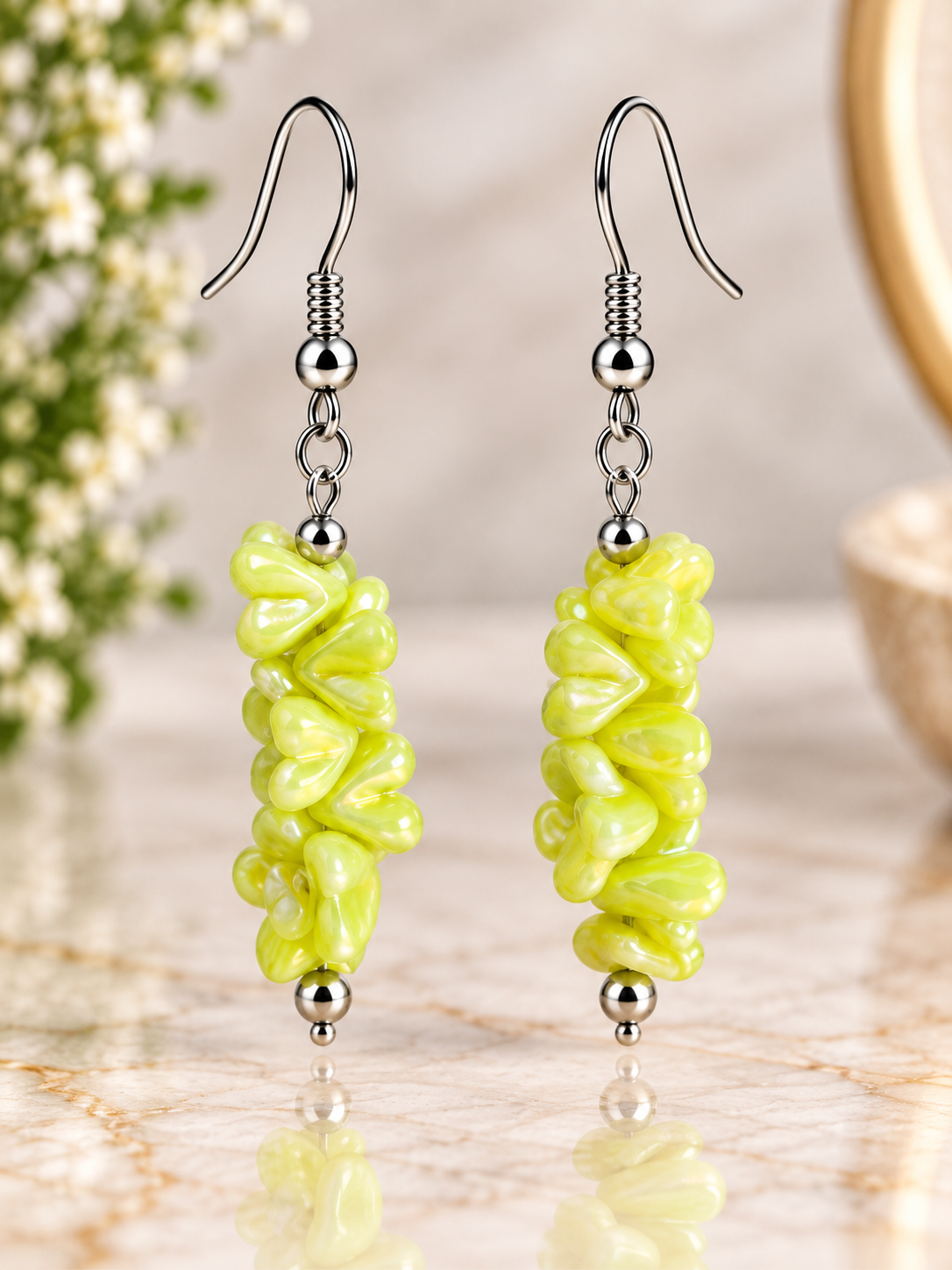 Flower Hanging Hook Earrings -25
