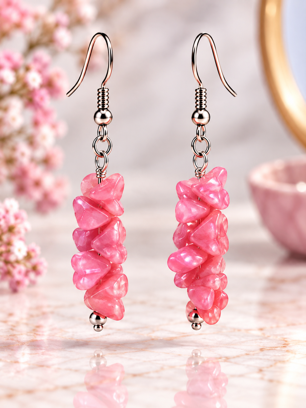 Flower Hanging Hook Earrings -25