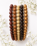 Earthy Luxe Glass Bead Strands – Brown, Cream & Gold