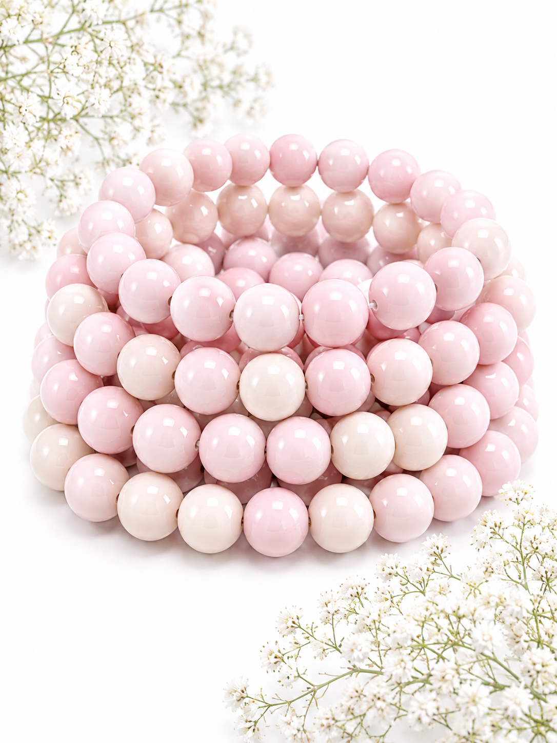 Rose Glass Bead 10mm