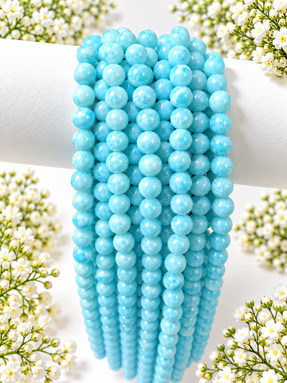 Blue/White Glass Beads