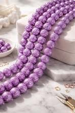 Load image into Gallery viewer, Dark Purple Rustic Pearl Glass Bead 10MM
