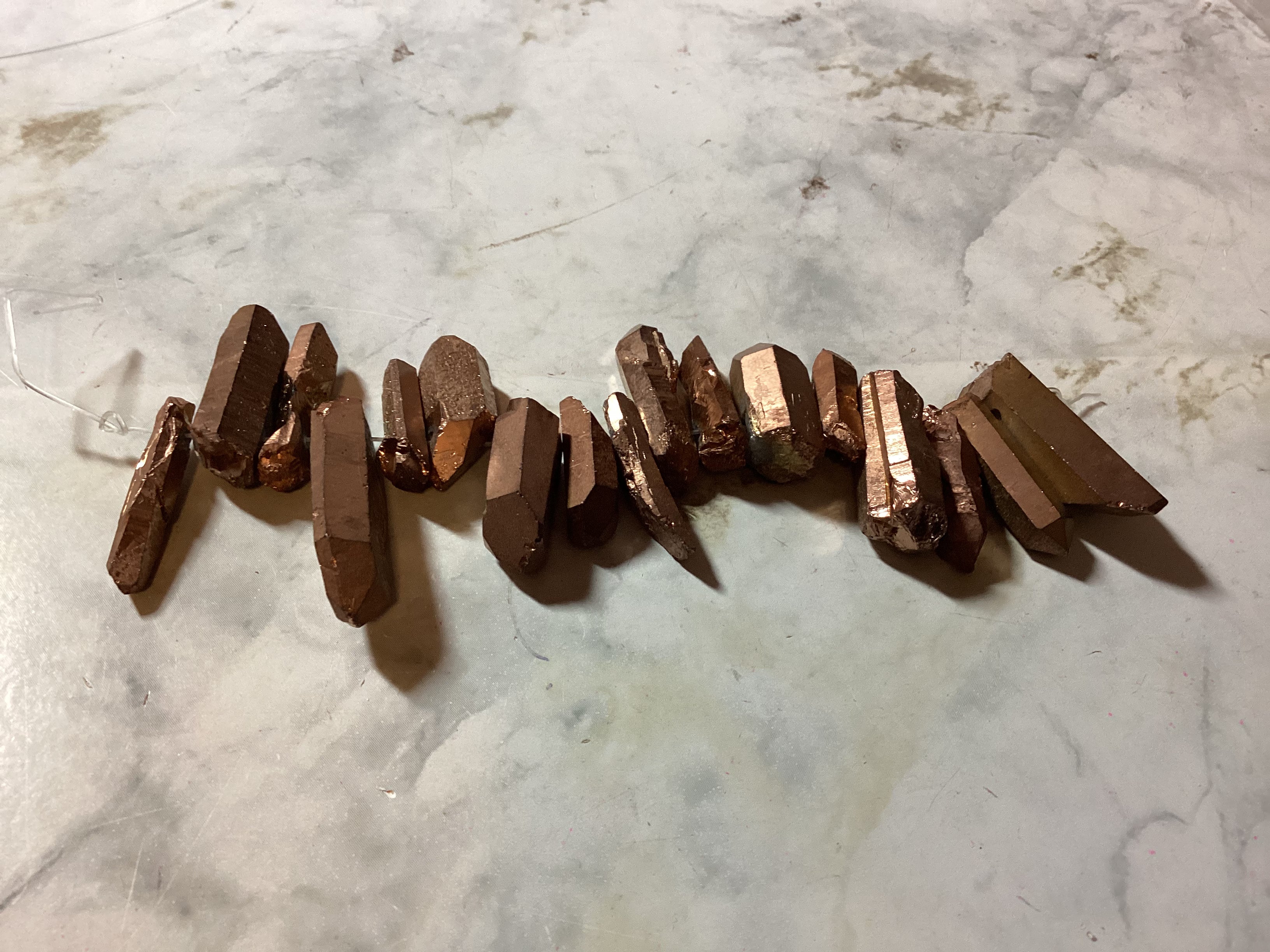 Bronze Luster Crystal Quartz Stone