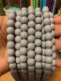 Grey Glass Bead  10MM
