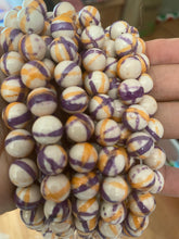 Load image into Gallery viewer, Green/Blue Multi Print Glass Bead 10MM
