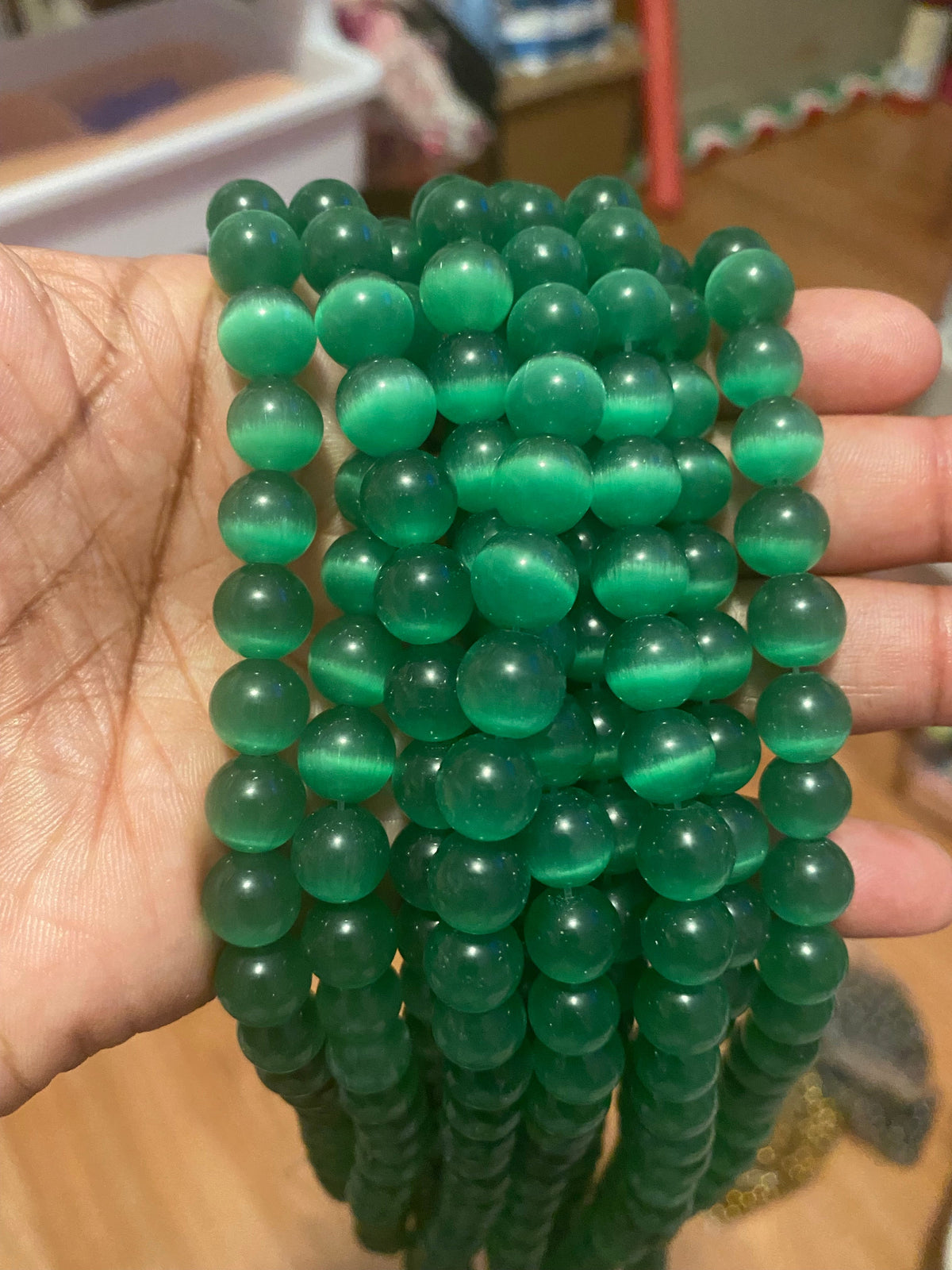 Cats Eye Glass Beads 10MM