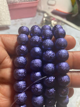 Load image into Gallery viewer, Dark Purple Rustic Pearl Glass Bead 10MM

