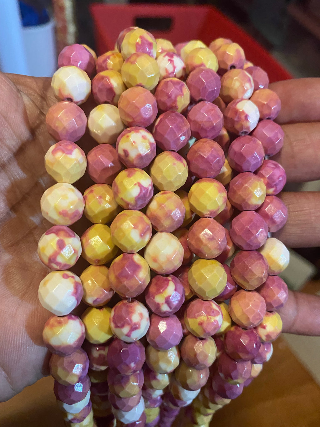 Fauceted Multi Color,  10MM