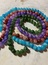 Load image into Gallery viewer, Natural Smooth Multi Color Glass Stone Bead
