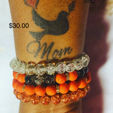 Load image into Gallery viewer, Orange Magic 4 piece Bracelet Set
